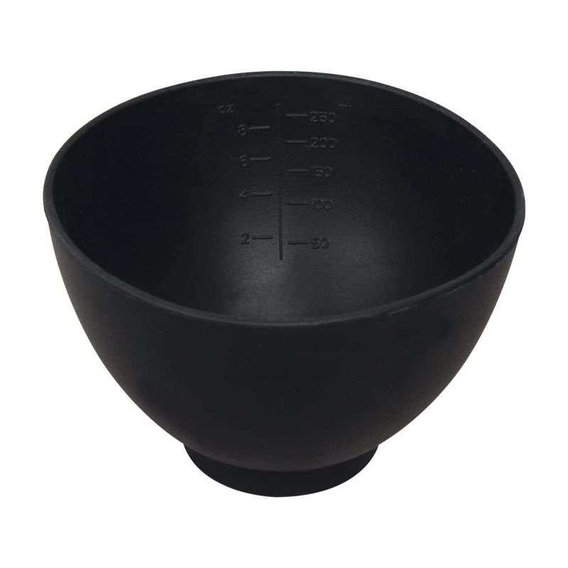 ForPro Professional Collection Silicone Mixing Bowl, Black, Flexible, Odorless, for Mixing Facials, Massage, Body &amp; Other Products, 8 oz