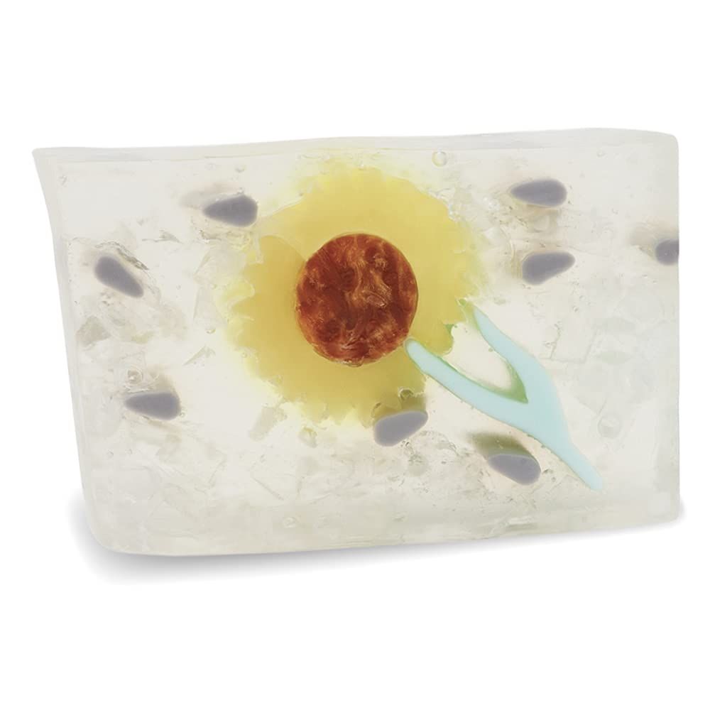 Primal Elements Glycerin Bar Soap | Helps All Skin Types, Sensitive, Oily &amp; Dry Skin | NO PARABENS, VEGAN, GLUTEN FREE, 100% VEGETABLE BASE - (Sunflower)
