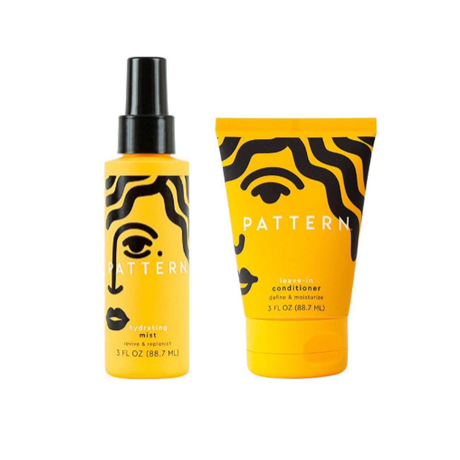 Pattern Hydrating Mist &amp; Leave-In Conditioner | Define and Moisturize your Curls! Revive and Replenish Mist! 3oz Set