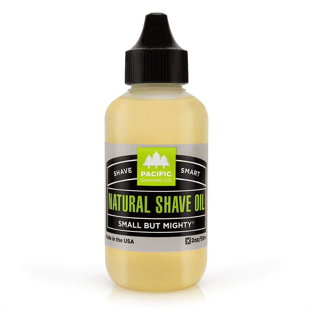 Pacific Shaving Company Natural Shaving Oil - Shaving Oil for Men &amp; Women - Avocado Oil, Sunflower Seed Oil &amp; Vitamin E Oil for Face, Legs, Arms &amp; Full Body - Unisex Beard &amp; Shave Care (2 Oz)