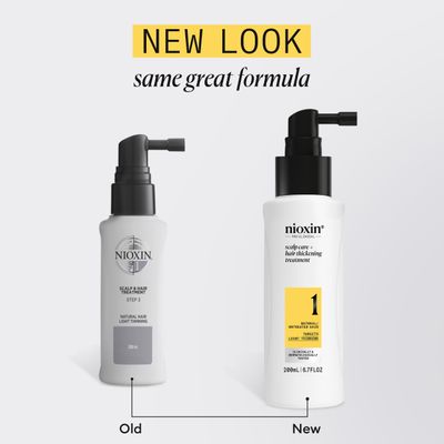 Nioxin System 1 Scalp Care + Hair Thickening Leave-In Treatment | For Natural Hair with Light Thinning | Strengthen Against Damage & Breakage with Niacinamide & Biotin | 6.8 Oz