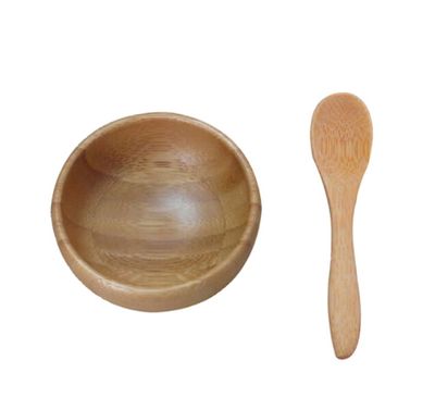 TOPWEL Facial Skin Care Bamboo Mask Mixing Bowl Stick Kit