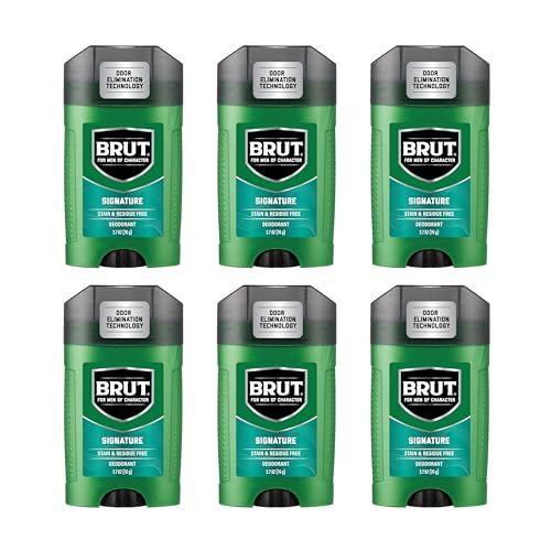 Brut Deodorant Original Fragrance 2.7 oz / 76 g (Pack of 6)