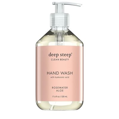 Deep Steep Liquid Hand Wash, 17.6 Ounces (Rosewater Aloe)