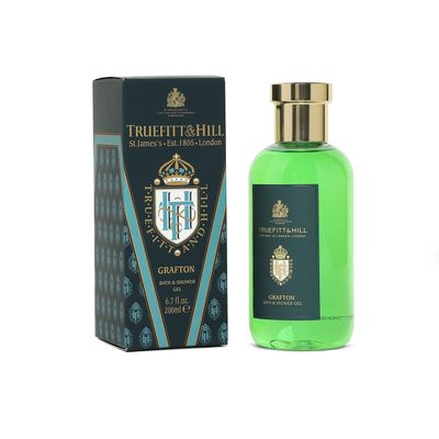 Truefitt &amp; Hill Premium Luxury Bath &amp; Shower Gel - Grafton - Rich Lather, Deep Cleanse, and Refreshing Aroma - 6.7 oz.