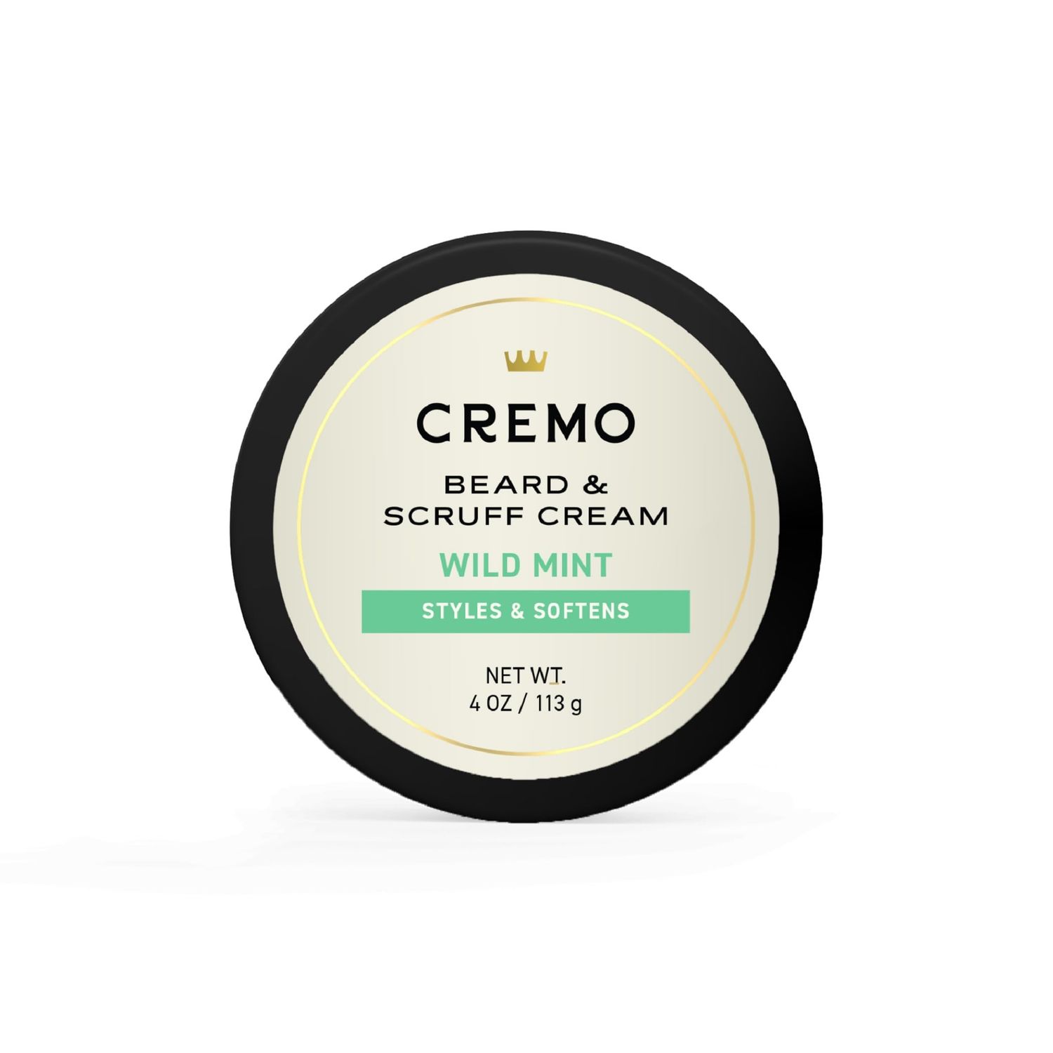 Cremo Beard &amp; Scruff Cream, Wild Mint, 4 Ounce (Pack of 1) - Soothe Beard Itch, Condition and Offer Light-Hold Styling for Stubble and Scruff (Product Packaging May Vary)