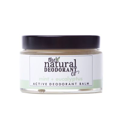 The Natural Deodorant Co, Active Deodorant Balm Mint &amp; Eucalyptus 55g, Aluminium Free, Plastic Free, Extra Strength