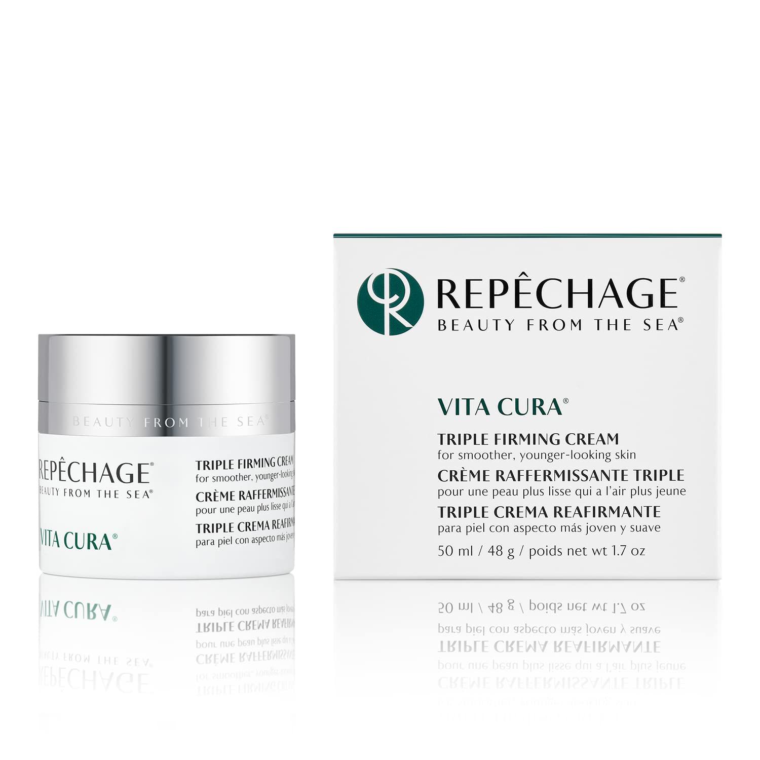 Repechage Vita Cura Triple Firming Cream - 1.7fl oz Anti-Aging Moisturizer for Face &amp; Neck, Clinically Proven Formula with Hyaluronic Acid, Matrixyl 3000 for Skin Firmness, Wrinkle Reduction