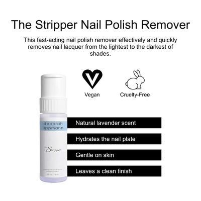 Deborah Lippmann The Stripper | Nail Polish Remover, Fast-Acting | Hydrating Aloe Vera to Prevent Dryness &amp; No Chalky Residue | Lavender Scent