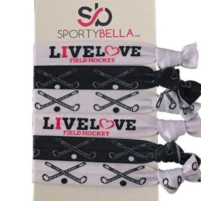 Field Hockey Hair Accessories, Field Hockey Hair Ties, No Crease Field Hockey Hair Elastics Set, Gift for Girl Field Hockey PlayersHockey Hair Accessories