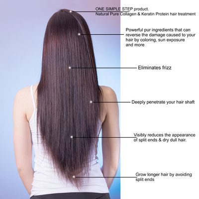 Aminotouch Natural Pure Protein Treatment - Collagen and Keratin Rescue Shot for Long Hair Growth, Damage Repair, Split Ends Prevention, and Hair Strengthening