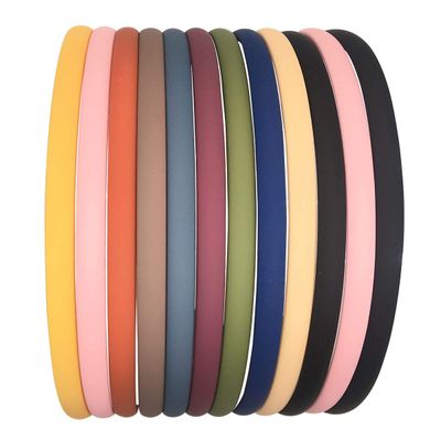 12pcs 8mm Plastic Headbands Hard Teeth Headbands Thin Simple Headands For Girls Kids Teens Women