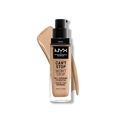 NYX PROFESSIONAL MAKEUP Can&#39;t Stop Won&#39;t Stop Foundation, 24h Full Coverage Matte Finish - True Beige