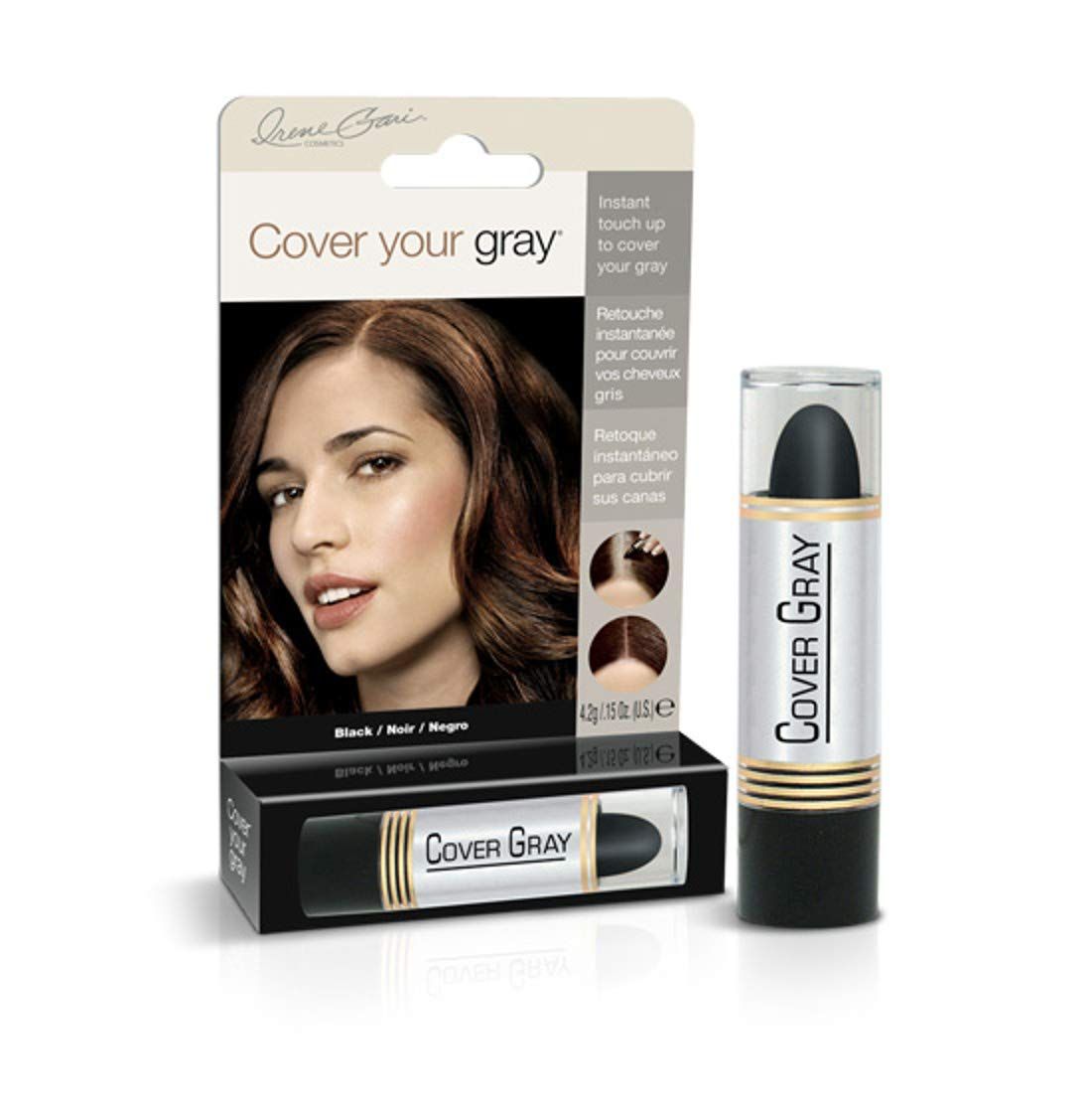 Cover Your Gray Hair Color Touch-Up Stick - Black (Pack of 8)