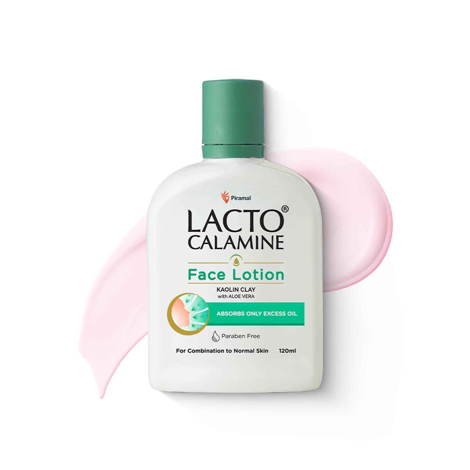 Lacto Calamine Face Moisturizing Lotion for Normal to Combination Skin | Excess Oil Absorbing &amp; Pore Refining Moisturizer | Mattifying &amp; Non Greasy | 4.06 Fl Oz/120ml