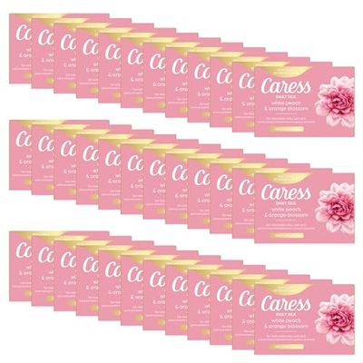 Caress Beauty Bar Soap for Women, Daily Silk Extract and Floral Oil Essence, Moisturizing Body Soap for Noticeably Silky, Soft Skin, 3.15 oz, 48 Bath Bars