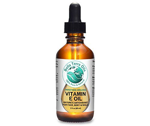 Bella Terra Oils - Organic Vitamin E Oil 2 oz - Derived from Organic Wheat Germ, D-Alpha Tocopherol Essence, Infused with Antioxidants &amp; Fatty Acids, Ultimate Face &amp; Skin Elixir