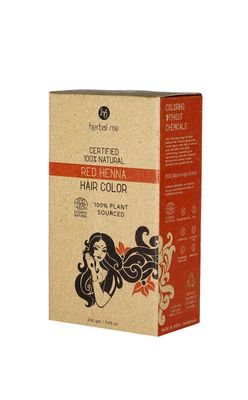 Hm Herbal Me 100% Pure &amp; Natural Certified Red Henna Hair Colour | Organic Mehndi Powder For Hair Color | Mehndi Powder For Men &amp; Women, 200G