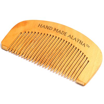Alayna (TM) Beard Comb and Mustache Comb with Wide Teeth Great for Applying Beard Oil and Beard Balm for Men, Wooden Brush Beard Care Straightener Grooming Kit Perfect for Home and Travel