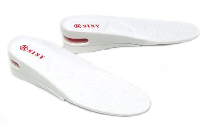 SINY Full Length 2 inches 2-Layer Shoe Insoles for Men Height Increase Pad Air Cushion Lift Kit Foot Skin Care