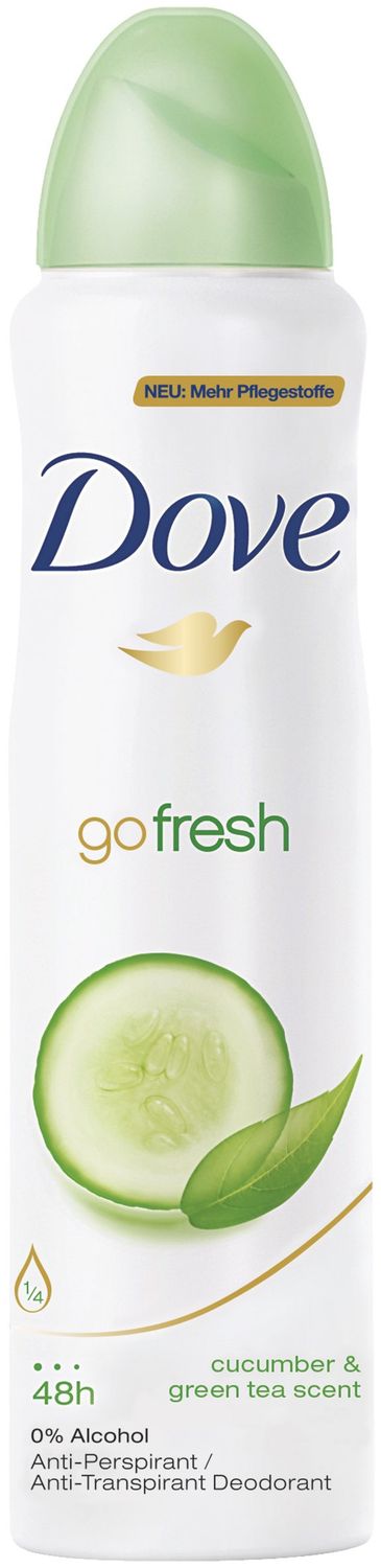 Dove Go Fresh Cucumber &amp; Green Tea Deodorant 48h Spray 150 ml / 5 fl oz (6-Pack)