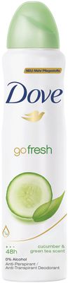 Dove Go Fresh Cucumber &amp; Green Tea Deodorant 48h Spray 150 ml / 5 fl oz (6-Pack)