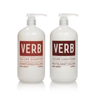 Verb Volume Shampoo &amp; Conditioner Duo - Full Body, Color Safe &amp; Cleanse Hydrating Shampoo + Weightless Lift &amp; Soften Volumizing Conditioner - Vegan &amp; Sulfate Free, 32 fl oz