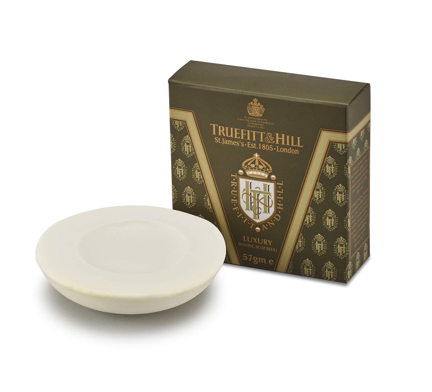 Truefitt &amp; Hill Luxury Shaving Soap Refill for Shaving Mug - Traditional - Hydrating, Rich Lather for a Closer Smoother Shave, Gentle on Sensitive Skin, Perfect for Refills - 2 oz.