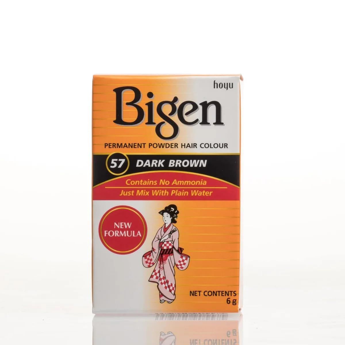 Bigen Permanent Powder Hair Color 57 Dark Brown 1 ea (Pack of 4)