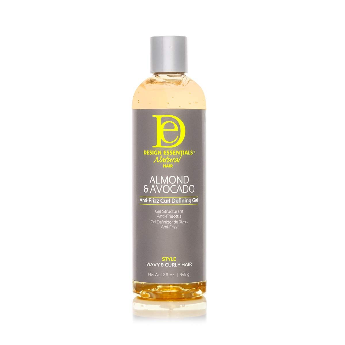 Design Essentials Natural Almond &amp; Avocado Anti-frizz Curl Defining Gel, white, 12 Fl Oz