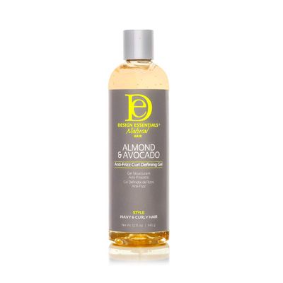 Design Essentials Natural Almond &amp; Avocado Anti-frizz Curl Defining Gel, white, 12 Fl Oz