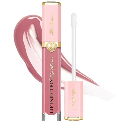 Too Faced Lip Injection Power Plumping Lip Gloss | Vitamin A + E, Vegan + Cruelty Free, 0.22 Fl Oz, Glossy &amp; Bossy