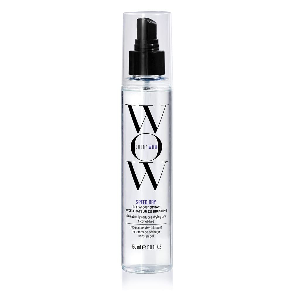 COLOR WOW Speed Dry Blow Dry Spray - Cut Blow Dry Time by 30% | Heat Protectant, Prevent Breakage | Cruelty-Free &amp; Gluten-Free
