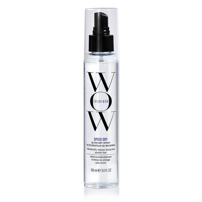 COLOR WOW Speed Dry Blow Dry Spray - Cut Blow Dry Time by 30% | Heat Protectant, Prevent Breakage | Cruelty-Free &amp; Gluten-Free