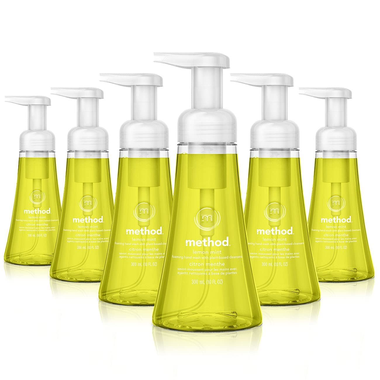 Method Foaming Hand Soap, Lemon Mint, Biodegradable Formula, 10 Fl Oz (Pack of 6)