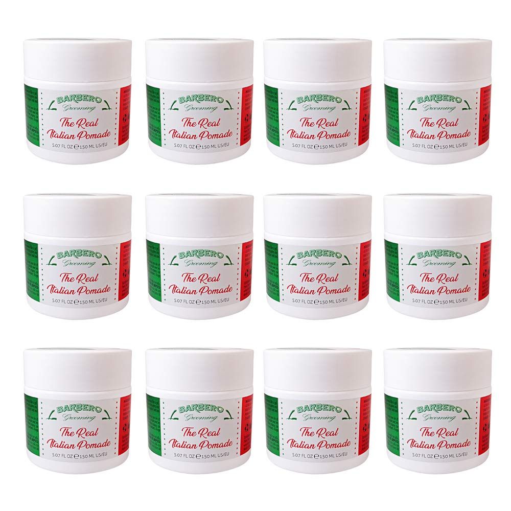 Barbero Grooming the Real Italian Pomade Medium Hold 5.07 oz / 150 ml pack of 12