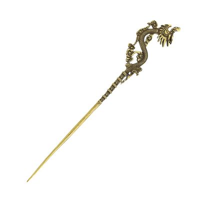 Metal Hair Stick Retro Vintage Dragon Hair Pins Copper Decorative Party Costume Hair Accessories for Ladies Women