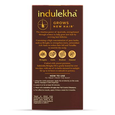 INDULEKHA Bringha Hair Oil Selfie Bottle, 50 ml