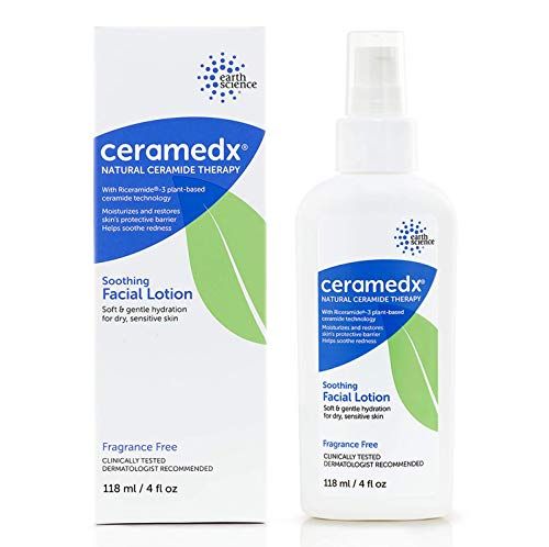 Ceramedx - Soothing Facial Lotion | Natural Ceramide Lotion for Dry, Sensitive Skin | Cruelty Free, Vegan &amp; Fragrance Free | 4 fl oz