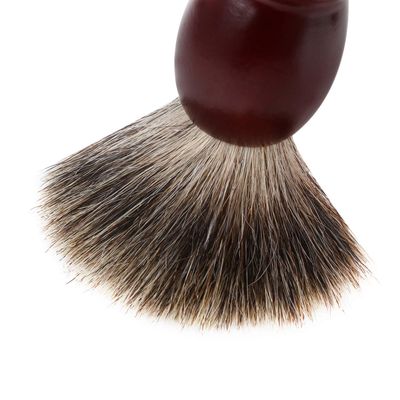 Vtrem 2 Pack Pure Badger Shaving Brush for Men with Hard Wood Handle Luxury Professional Shave Brush Tool for Wet Shave, Safety Razor