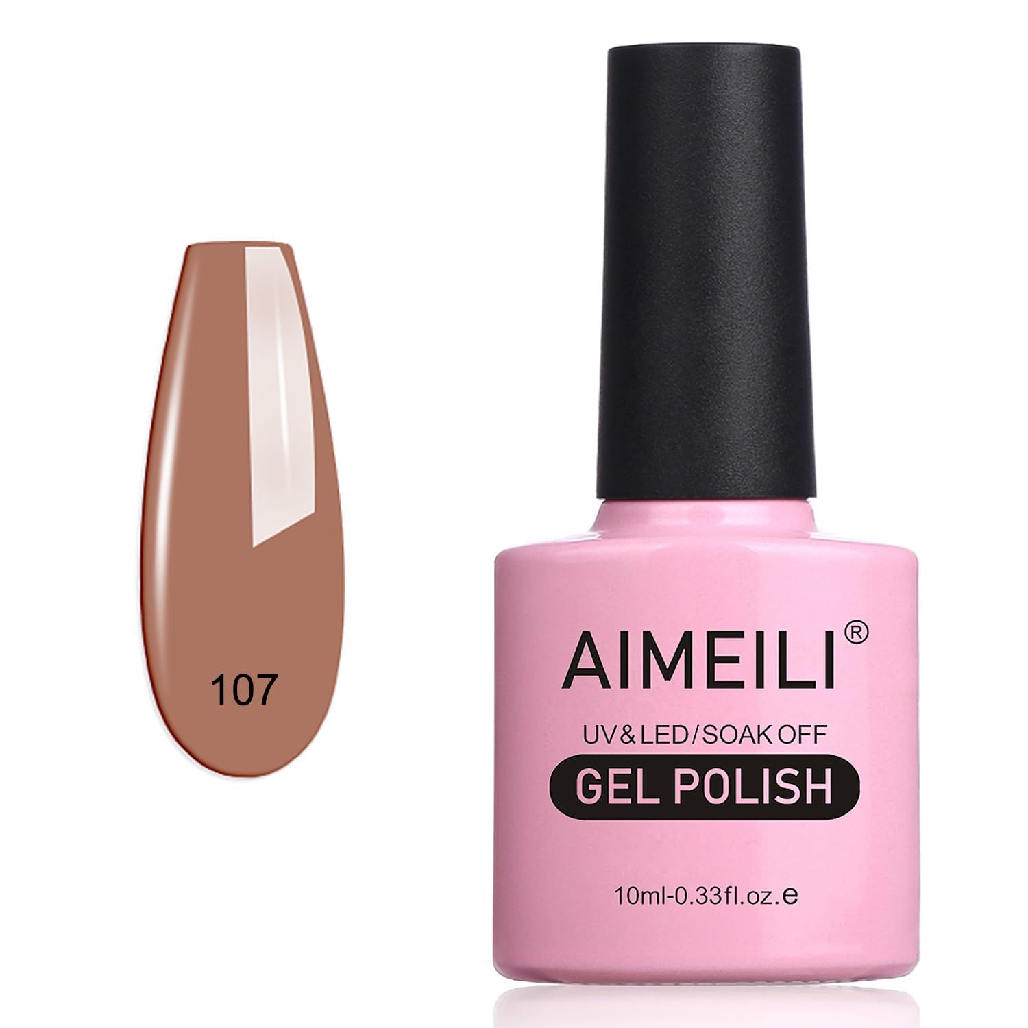 AIMEILI Soak Off U V LED Hema Free Nude Gel Nail Polish - Stella Anethum (107) 10ml