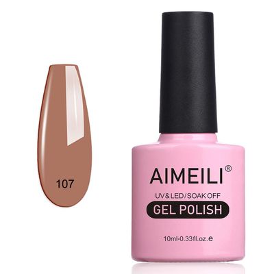 AIMEILI Soak Off U V LED Hema Free Nude Gel Nail Polish - Stella Anethum (107) 10ml