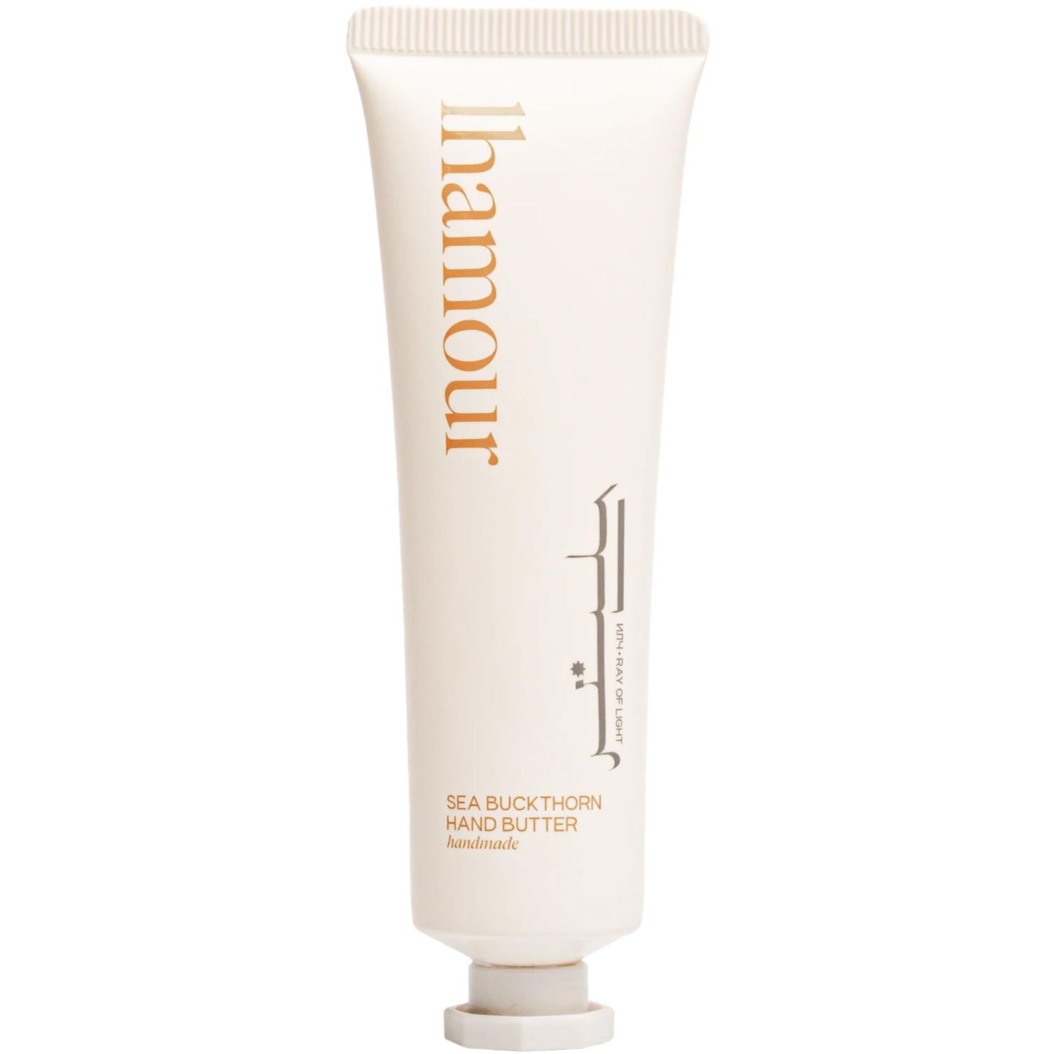 Lhamour Sea Buckthorn Hand Butter - Organic Deep Hydration Hand Cream with Beef Tallow, Shea Butter, Sweet Orange Essential Oil - Silky-Smooth, Non-Greasy Formula for Dry Skin Care, 1.04 Oz