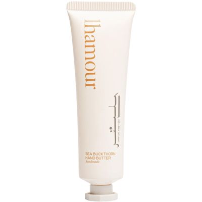 Lhamour Sea Buckthorn Hand Butter - Organic Deep Hydration Hand Cream with Beef Tallow, Shea Butter, Sweet Orange Essential Oil - Silky-Smooth, Non-Greasy Formula for Dry Skin Care, 1.04 Oz
