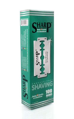 100 Sharp Hi Chromium Double Edge Razor Blades For Safety Razor - Mens Safety Razor Blades For Shaving For Men For A Smooth And Clean Shave (1 Year Supply)