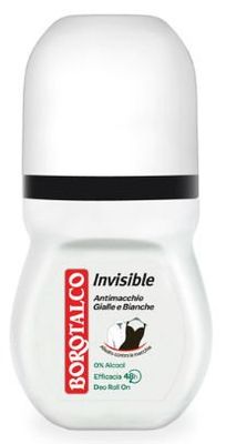 Borotalco:"Invisible" Anti-Stain Deodorant 1.69 Fluid Ounces (50ml) Deo Roll On (Pack of 2) [ Italian Import ]