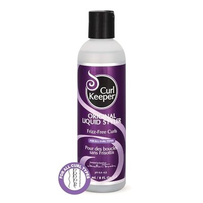 Original Curl Keeper Anti-Frizz Curl Defining Hair Styler (8 Oz) - Lightweight Curl Definer Liquid Gel for All Weather Conditions - Wavy &amp; Curly Hair Products for Women (Cream Alternative)