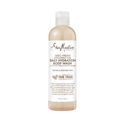 SheaMoisture Daily Hydration Body Wash 100% Virgin Coconut Oil Cleanser for All Skin Types Skin Care to Soften &amp; Restore Skin 13 oz
