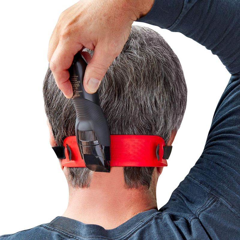 Quality Time Neck Hair Guide SuPremium, A Neckline Template for Shaving and Keeping a Straight or Curved Neck Hairline; a Line Up Stencil/Guard for Neckline Haircuts, Do-it-Yourself Made in USA