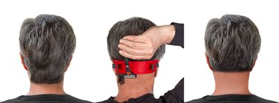 Quality Time Neck Hair Guide SuPremium, A Neckline Template for Shaving and Keeping a Straight or Curved Neck Hairline; a Line Up Stencil/Guard for Neckline Haircuts, Do-it-Yourself Made in USA